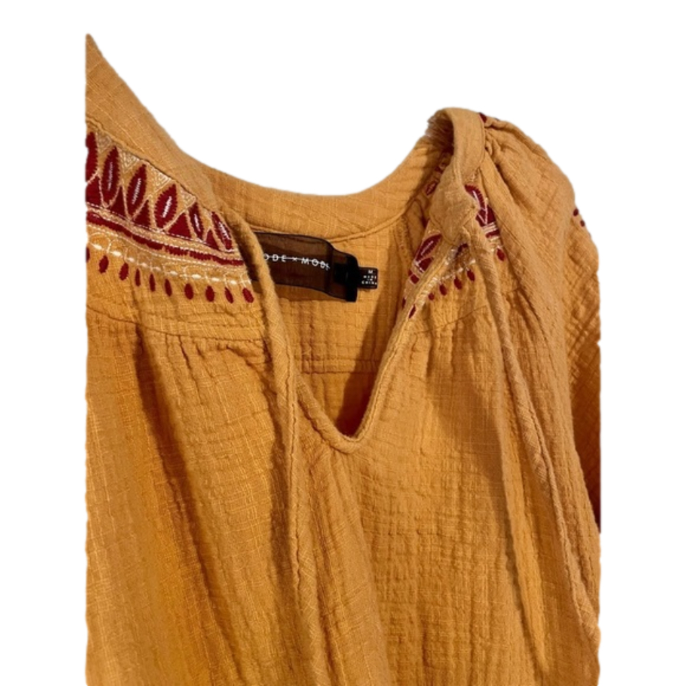 - Code X Mode Size Medium Embroidered Tiered Dress - image 2